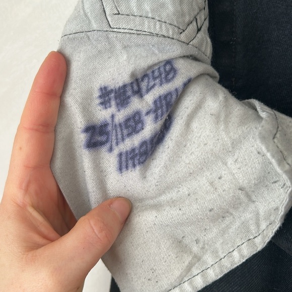 Redone Levi’s black jeans size 25 high rise long inseam straight leg 90s - Picture 13 of 13